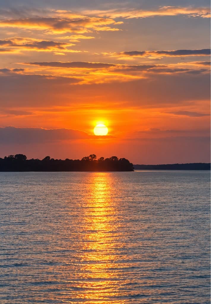 Sunset over the water at Pillar Point Private Reserve